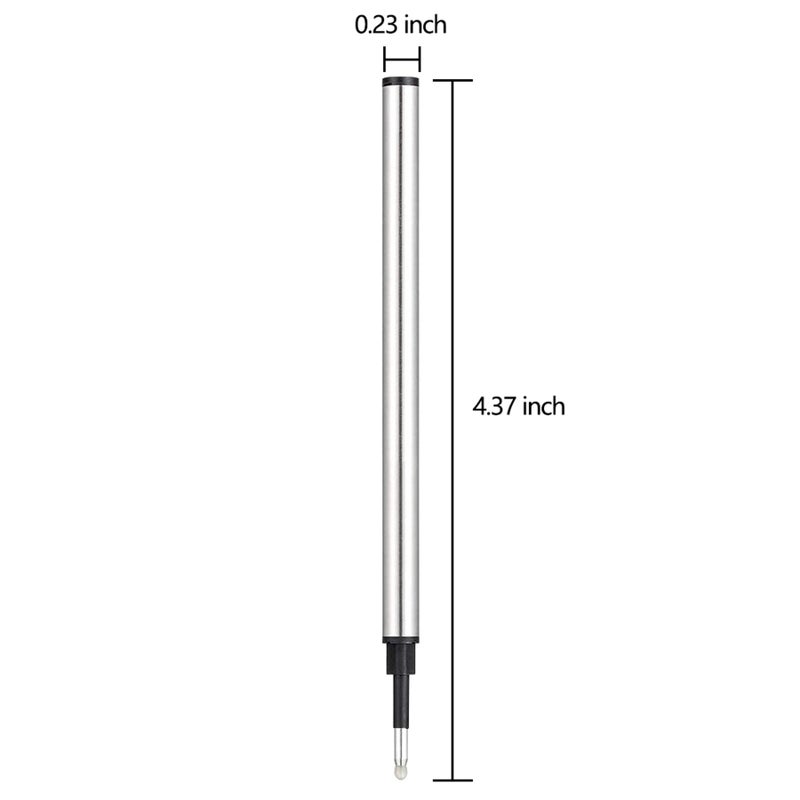DunBong Rollerball Pen Refills, Roller Ball Fine Point 0.5mm, Red Ink Refill Pack of 5 - Replaceable Ballpoint Pen Refills Medium Point (Black) - Image 2